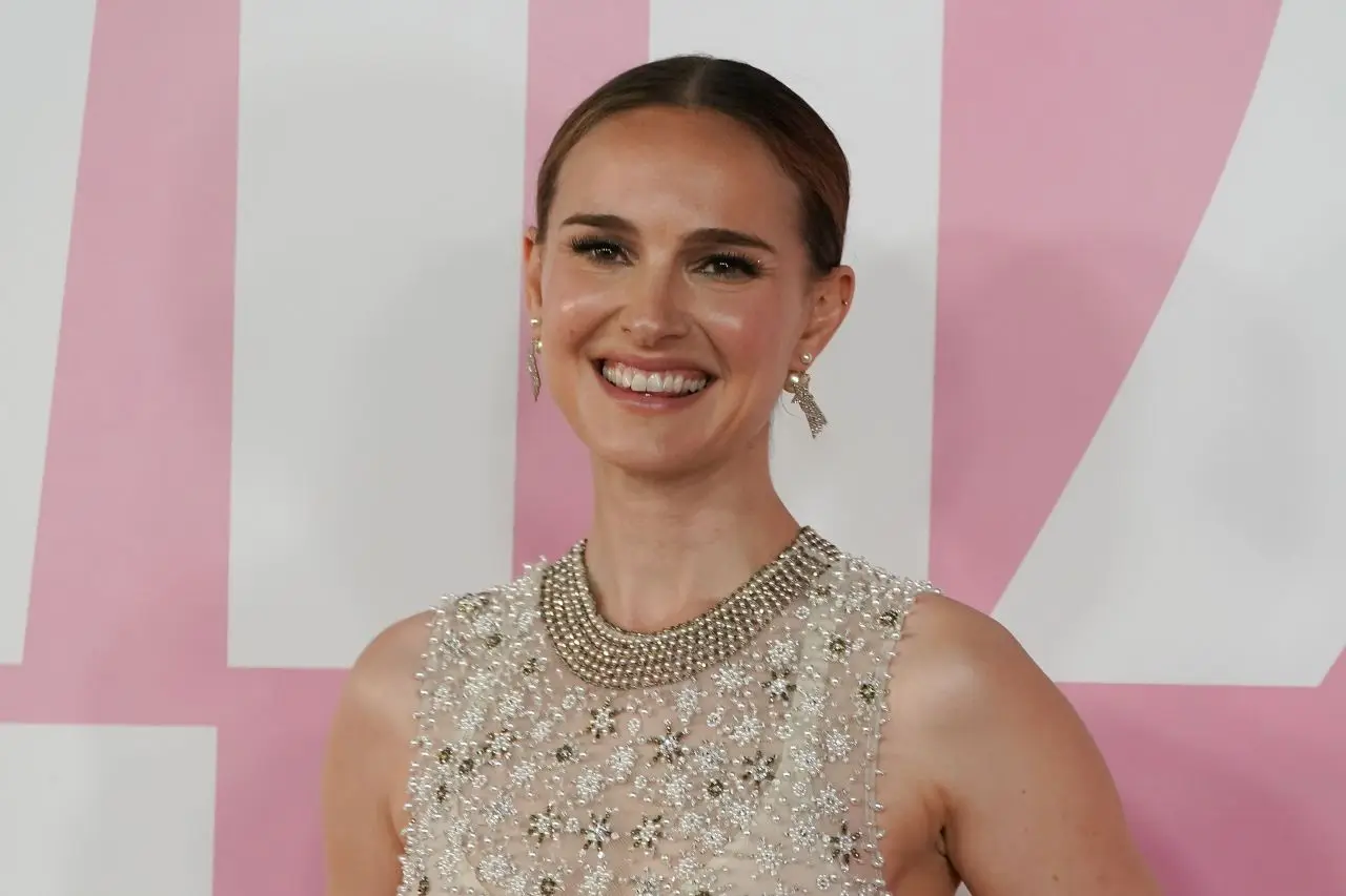 Natalie Portman Stills in Sheer and Sequins at Miss Dior Event